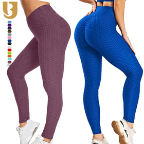 Tiktok Colorful Ruched Scrunch Butt Lifting Pants Stretch Sports Fitness Tight Booty Workout Yoga Leggings for Women