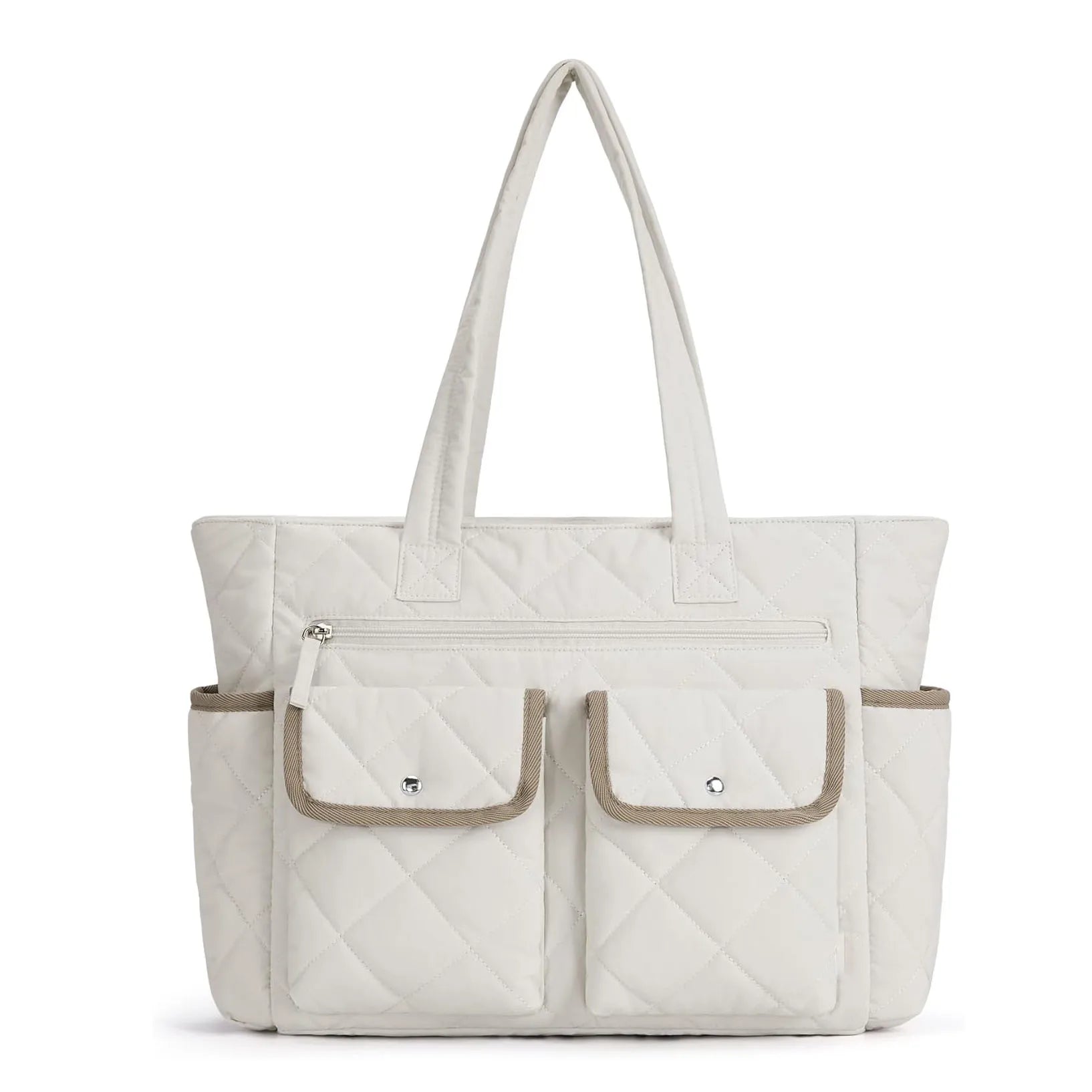 Wholesale Women Large Multi-Pocket Puffy Bag Quilted Tote Bag for Travel Work Gym Shop