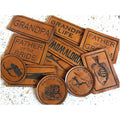 Personalized Leather Patch Embossed Custom Logo Laser Engraved Leather Patch for Hats