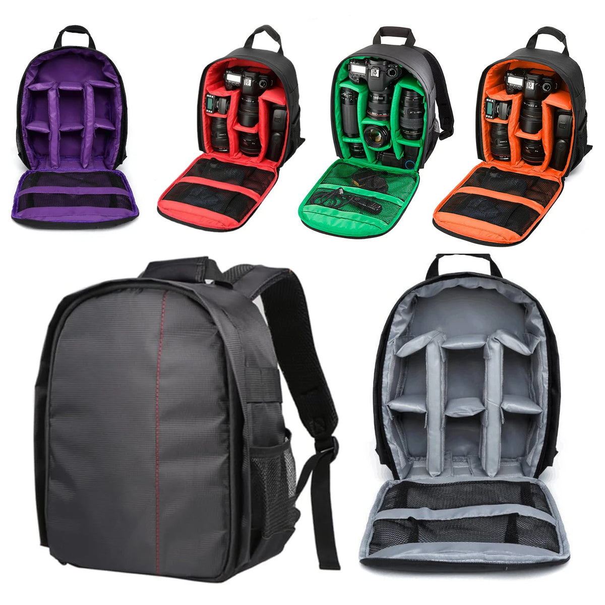 Multipurpose Bag Casual Lightweight Eco-friendly Water Resistant Portable Durable Camera Backpack Zipper Closure for Camera Body MegaBDM