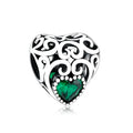 Wholesale 925 Sterling Silver Heart Bead Charms for Original Charm Bracelet DIY Jewelry Making