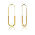 Hot Sale 18K Gold-Plated Hypoallergenic Medical Steel Endless Safety Pin Women'S Gold Hoop Earrings for Women