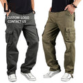 OEM ODM Spring Autumn Winter New Style Men Overalls Solid Color Pocket Casual Pants Cargo Trousers