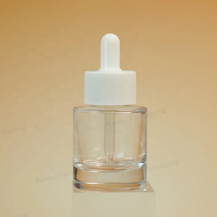 Empty clear Cosmetic Packaging Glass Jar 30g 50g for Face Cream Thick Bottom Container 30ml 40ml 50ml Serum Pump Glass Bottle