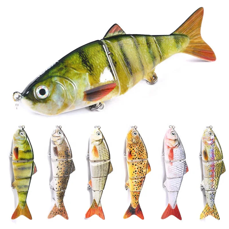 Wholesale JM022 12cm 16.8g Artificial Hard Plastic Baits 4 Segments Multi Jointed Minnow Fishing Lures