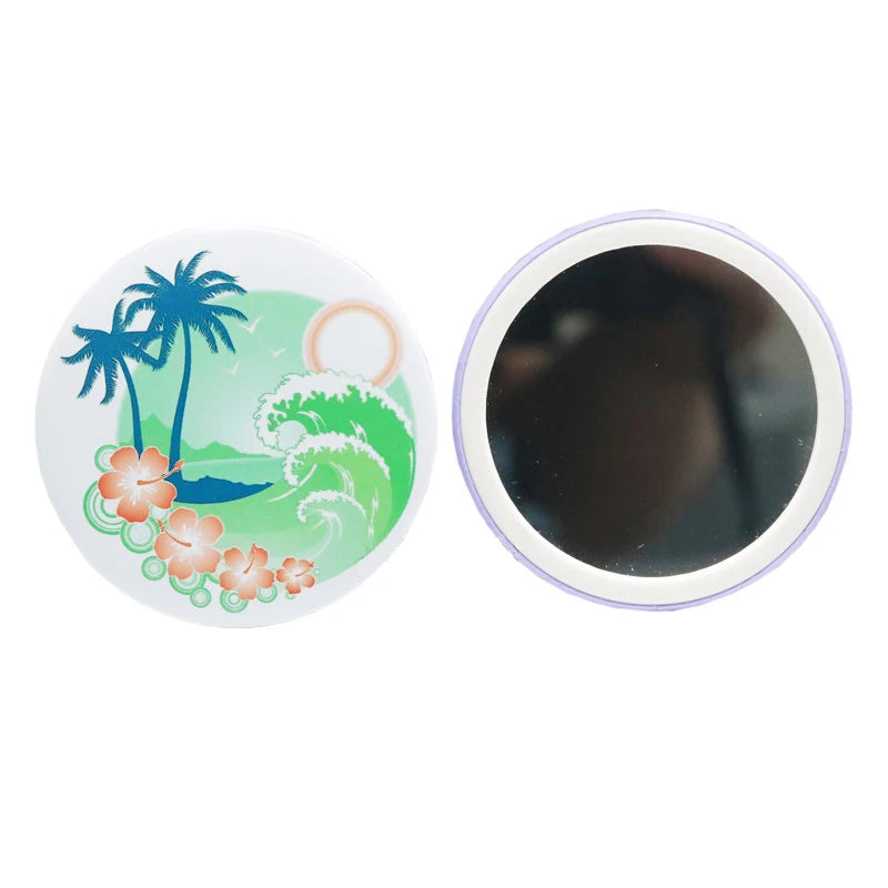 Wholesale Modern Eco-friendly 58MM/75MM Button Badge Pocket Plastic Makeup Mirror