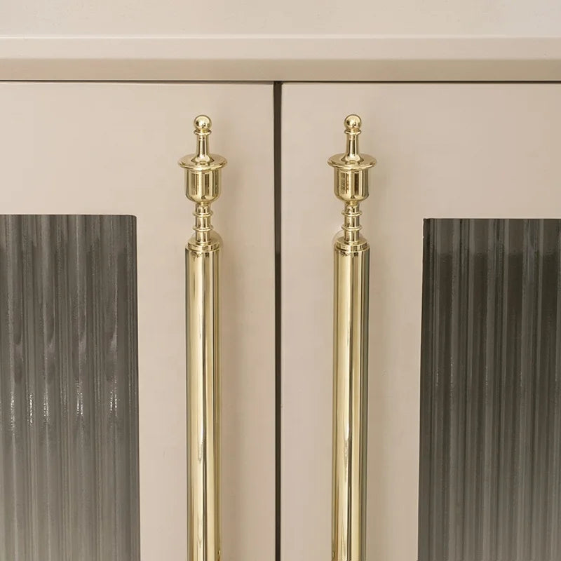 Hot Sale Luxury Furniture Wardrobe Closet Drawer Gold Chrome Long Solid Brass Cabinet Handle Knob