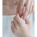 S925 Silver Plated Romantic  and Star Promise Couple Ring Open Rings for Women Men Wedding Jewelry