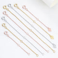 5cm 6cm 7cm 8cm 9cm 10cm Extender 925 Sterling Silver Tail Chain Extensions for Necklace Bracelet Jewelry Making Supplies