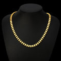 Gold 8mm Box Chain Simple Personality Rectangle Necklace Fashion Necklaces Bracelet Sets for Women