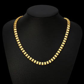 Gold 8mm Box Chain Simple Personality Rectangle Necklace Fashion Necklaces Bracelet Sets for Women