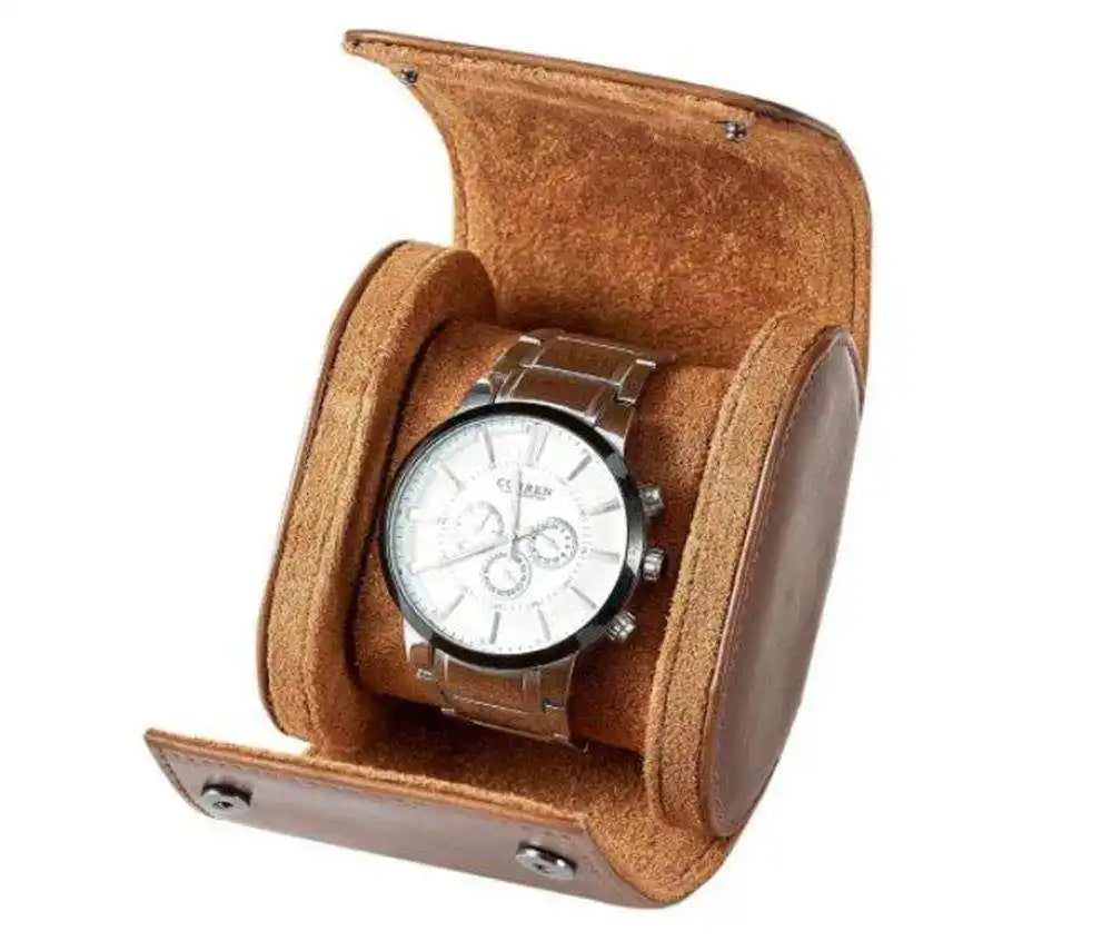 New Arrival 2026 OEM Leather Watch Roll PU Material Storage Case Portable Travel Watch Box for Customization
