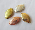 Olivary 4 Photos Locket Pendant 35x20mm Peony Brass Floral Locket for Jewelry Making