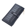 Baellerry 2022 New Large Capacity Double Zipper Crocodile Pattern Long Clutch Wallets for Women With HaspLady Cell Phone Bag