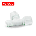 Female Connectors and Male Run Tees Plastic Straight Union 3 Way Elbow PP Male Connector Pipe Fittings