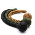 Custom Braided Lanyard Stainless Steel Ball Monkey Fist Paracord Keychain with Key Ring