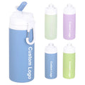 Custom BPA-Free Food Grade Silicone Water Bottle with Straw Portable and Leak-Proof Gym Sport Drink for Kids for School Use