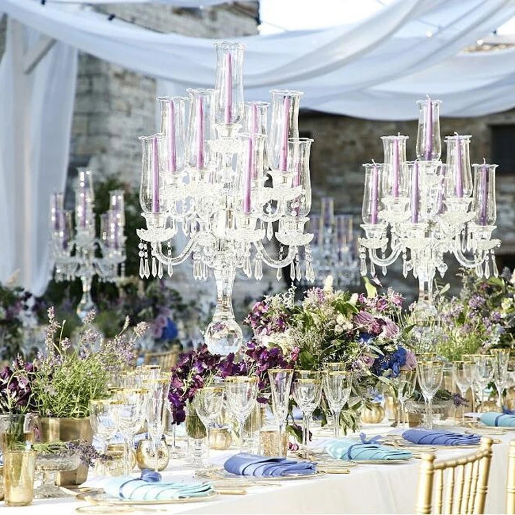 ZT220278 Hot Selling Luckygoods Wedding Decoration Crystal Candelabras Wedding Table Centerpieces