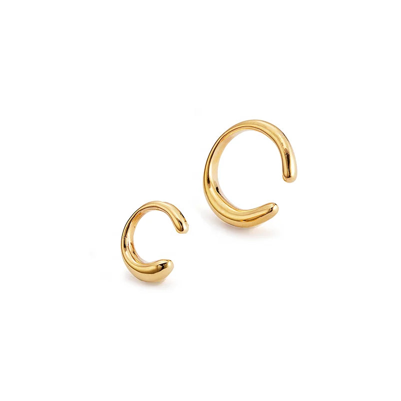 Gemnel Fashion Brass Jewelry Manufacturer Gold Plated Brass Jewelry Asymmetrical Ear Cuff for Woman