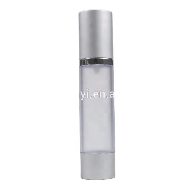 50ml Airless Aluminum & Plastic Cosmetic Lotion Pump Bottles with Screw Cap and Screen Printing for Skin Care