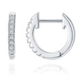 Tongxin Women 3 Colors Minimalist Piercing Simple Stylish Mini Small Circle Cubic Zirconia Hoop Huggie Earrings