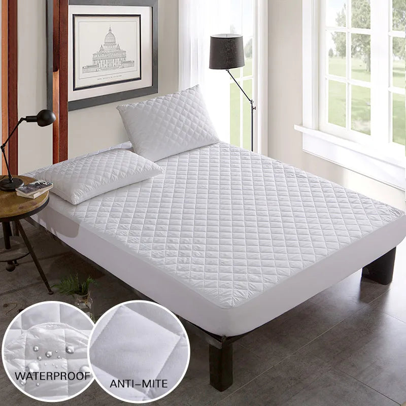 Nantong Simple Style Microfiber Quilted Waterproof Fitted Bed Sheet Colorful Ultrasonic Polyester Fill Home Use Woven Technics
