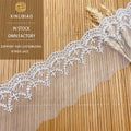 100% Polyester Embroidered Lace Fabric Beaded Embroidery Bridal Laces for Wedding Dresses Sewing Water Soluble Mesh Lace Fabric