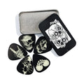 Best Sell Celluloid Sheet Mini Gift Sets New Design Rock Skull Custom Printed 0.71mm Thickness Guitar Plectrum Set with Tin Box