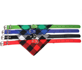 Wholesale Plaid Cotton Cat Bandana Collar