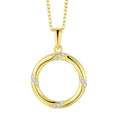 2024 Popular Engraved Jewelry New Trendy 925 Silver Necklace Forever Wave Circle Round Shape Pendant Necklace