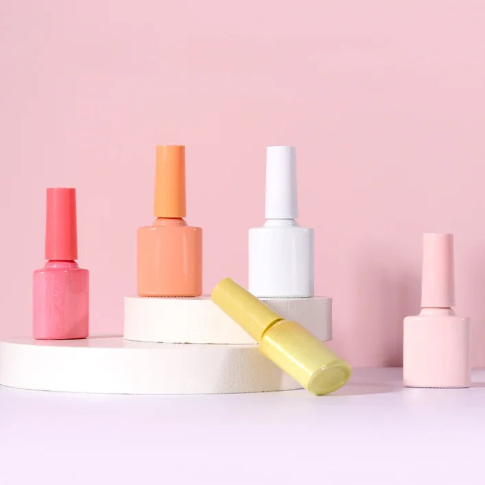 Wholesale Top Quality Private Label Glass Bottle for Nail Polish 8ml Custom Colored Empty Uv Gel Nail Polish Bottle