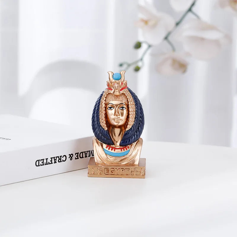Eco-Friendly Ancient Egyptian Queen Cleopatra Statue Miniature Resin Ornaments Pharaoh Travel Souvenirs From Egypt-ESB07