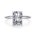 Fine Jewelry 925 Sterling Silver Fashion square Zircon Stone Ring Women Simple CZ Diamond Band Wedding Ring