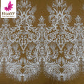 HY2719 Hot Sale White French Embroidery Heavy 3d Beaded Pearls Lace With Sequins Wedding Bridal Dress Wholesale Factory Price