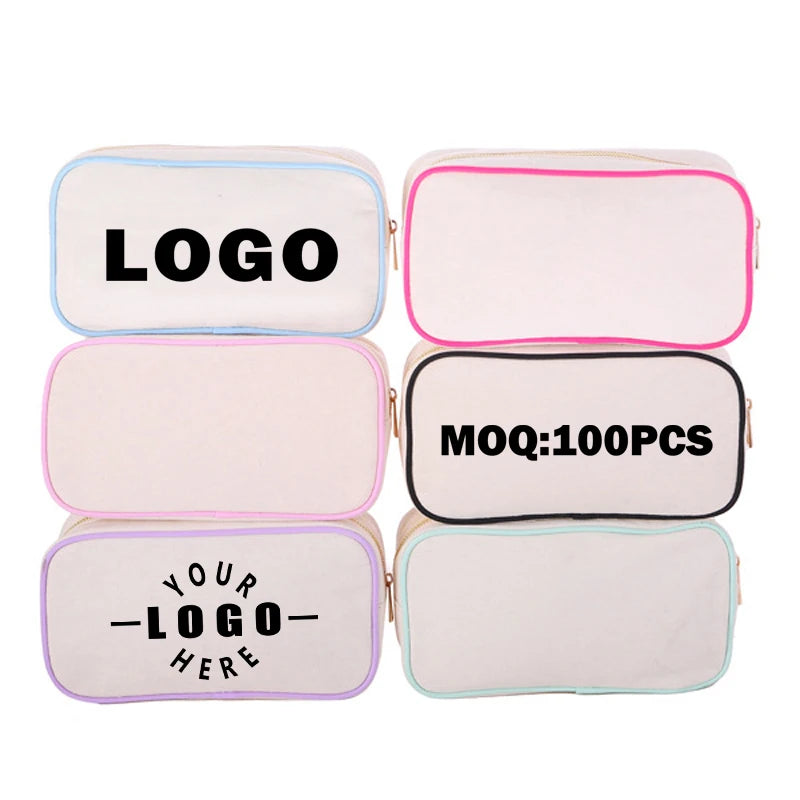 Large-capacity Canvas Cosmetic Bag High-end Portable Handbag for Going Out