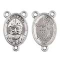 St Charbel Centerpiece 26mm Antique Silver Religious Saints Metal Rosary Center Parts MegaBDM