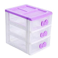 Cute Pink Storage Box Children Girl Desktop Multi Layer Storage Drawer Box with Handle Desktop Organizer Plastic Drawer Cabinet