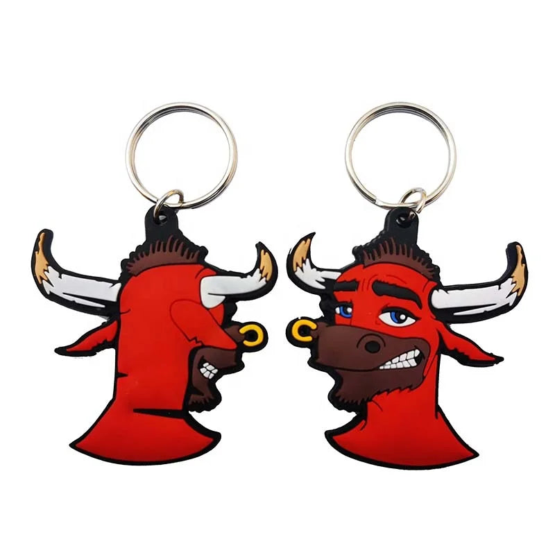 Personalized Oem Promotional Print Embossing 2d 3d Custom logo Rubber Soft Pvc Keyring Key Chain Keychain