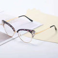 New Diamond-encrusted Anti-Blue Light Cat Eye Optical Glasses Retro Metal Blocking Blue Light Optical Glasses