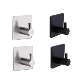 Heavy Duty Eco-Friendly Modern Stainless Steel Self-Adhesive Nail-Free Towel Hook Wall Mounted Coat Hanger for Clothing