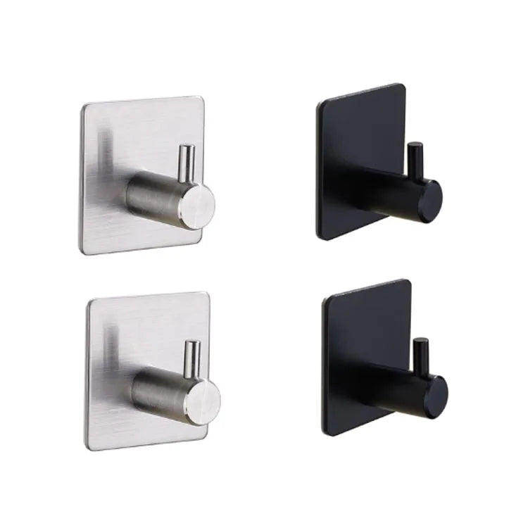 Heavy Duty Stainless Steel Self-Adhesive Towel Hook Nail Free Metal Wall Mounted Coat Hanger Use for Clothing