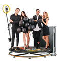 MWE USA Stock 100Cm 360 Photo Booth Automatic Selfie Photobooth Spinner Usa Warehouse for 3-4 People With Chacktok APP Software
