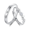 FDJZ-314 925 Sterling Silver Zircon Inlaid Cute Design Star Earth Finger Rings for Women Engagement Jewelry