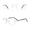 2022 Prescription Eyeglasses Custom Spectacle Frame Optical Glasses Luxury Rimless Metal Women Frames Glasses
