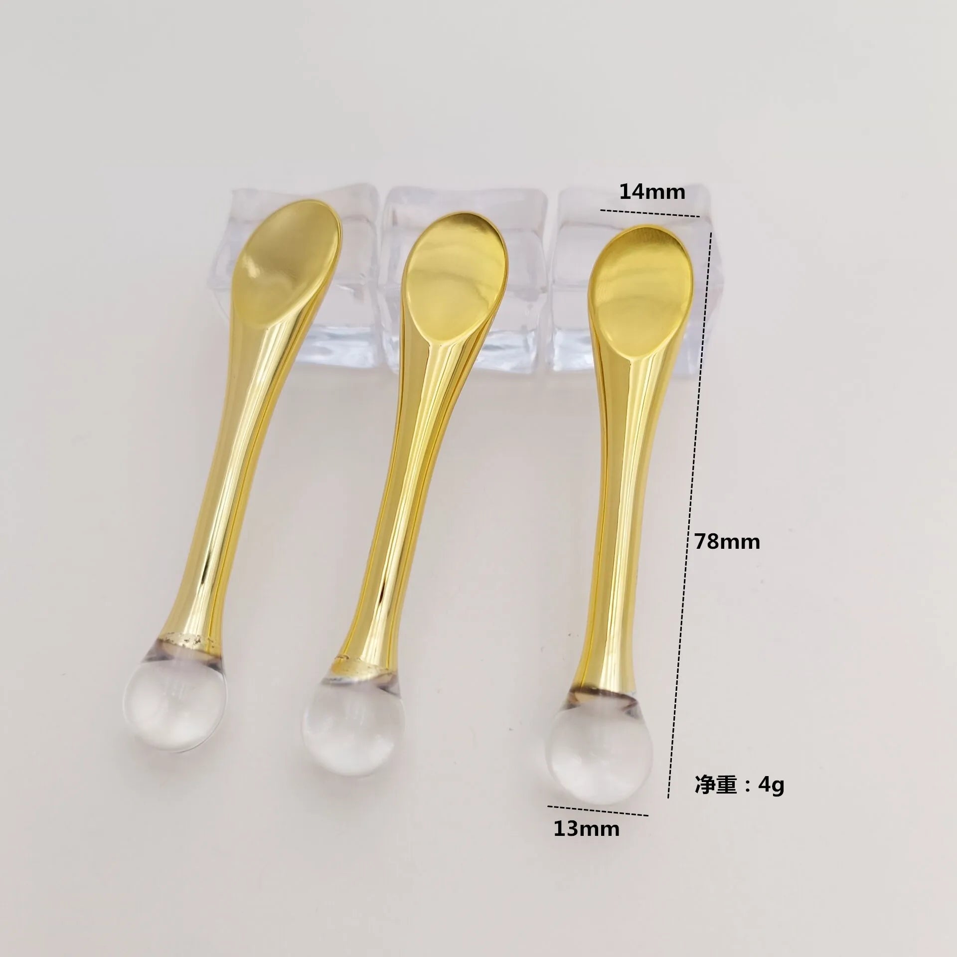 Cosmetic Use Spatula Cosmetic Spoon Zinc Alloy Beauty Tool for Facial Cream Cosmetic Face Eye Cream Spoon