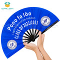 Low Price 13 Inch PVC Hand Fan Shining Large Folding Hand Fan for Rave Festival Party Gift
