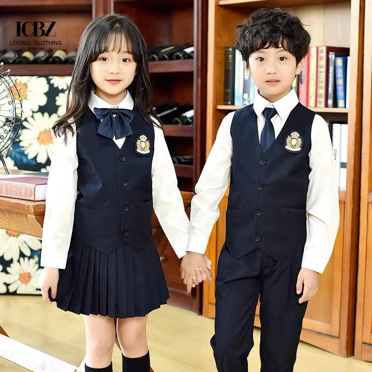 Suit School Uniform Vest Summer College Style Spring and Autumn Primary School Student Class Uniform Kindergarten Uniform