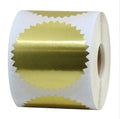 500Pcs/Rolls 2 Inch Round Serrated Edge Stickers Envelopes Christmas Certificate Wafer Embossing Seal Labels