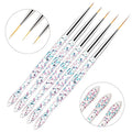 Nails Art Drawing Liner French Manicure Glitter Handle 3/5pcs Nail Brushes Set