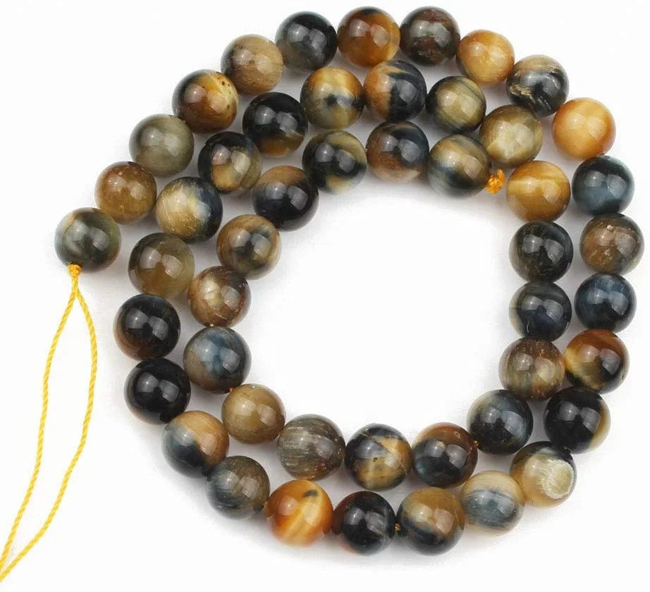 AA Dream Tiger Eye Natural Gemstone Round Loose Beads for Jewelry Making Energy Stone Beads